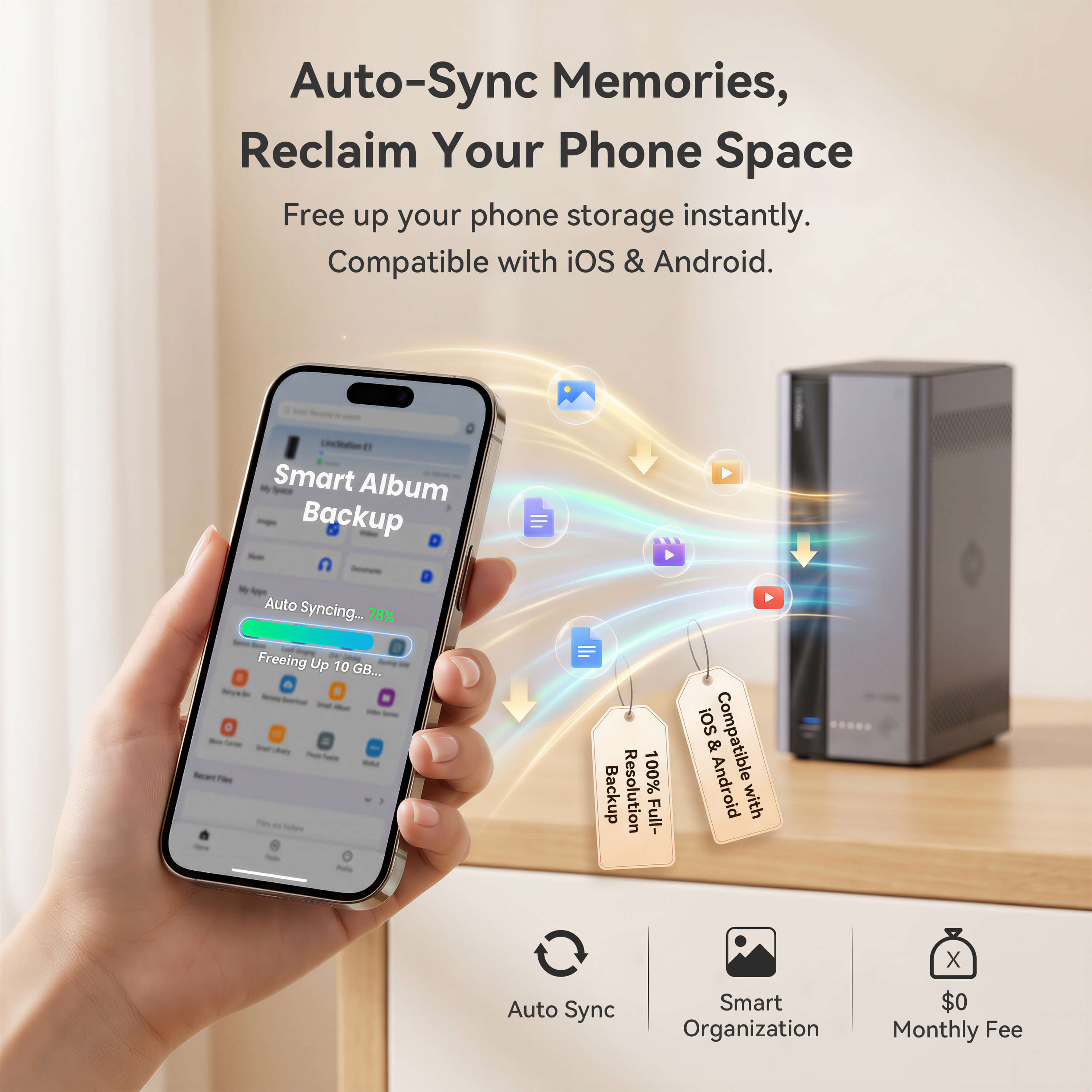 LincPlus LincStation E1 4-Bay NAS | 4GB RAM+64G ROM (Diskless)